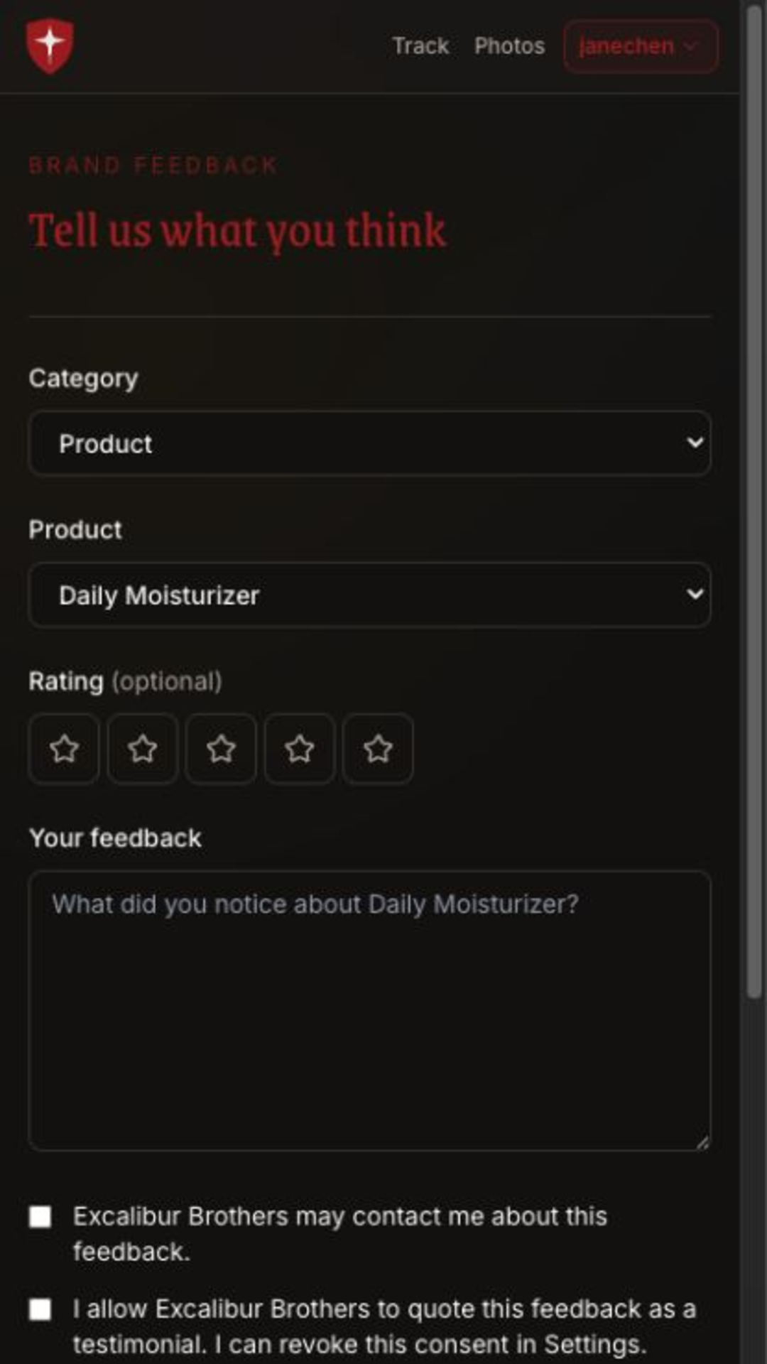 Talk to the brand screen in Kingdom